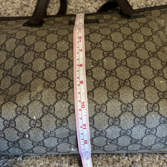 324. Gucci Black & Gray Coated Canvas Tote - Picture 14 of 15